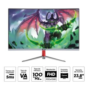 MONITOR TEROS LED TE-2401S CURVO 23.8 100HZ/ 5MS FHD /VGA/ HDMI